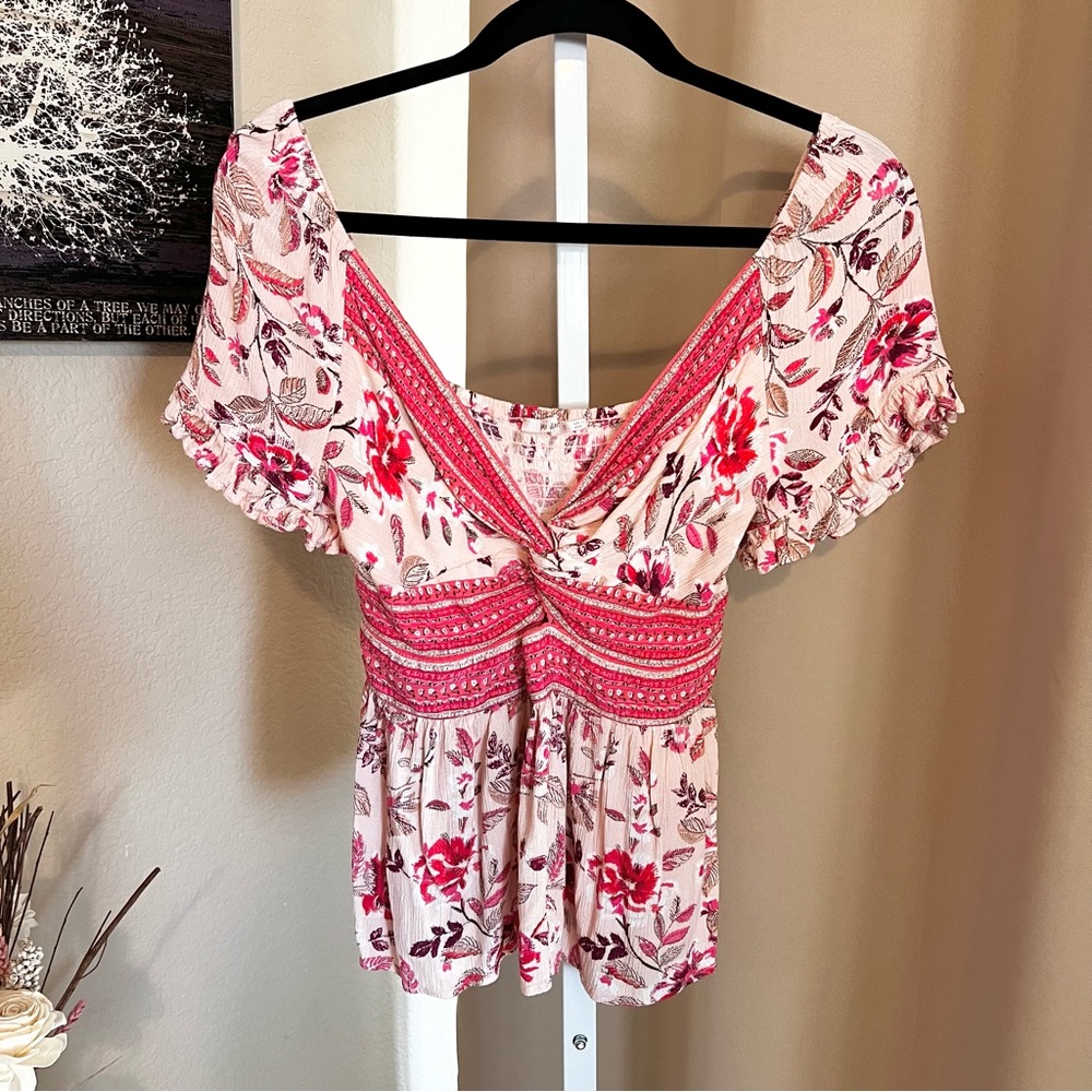 Mi ami Pink Blouse Size Small